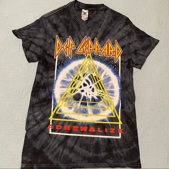 Def Leppard Adrenalize Gray Tie-Dye T-Shirt (New without Tags) Size S - Picture 3 of 8